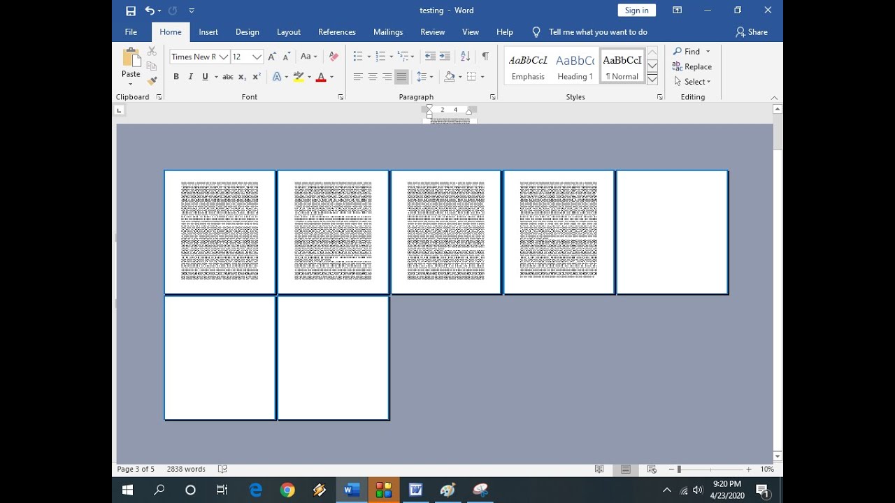 How to Delete Undeletable Last Blank Pages of MS Word