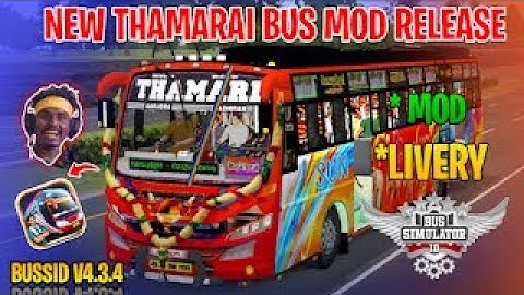New Thamarai Bus Mod Tamil | Bus Simulator Indonesia | Thamarai Bus Livery In Bussid #thamarai #bus