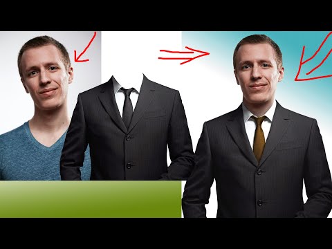 Video: Photoshop'ta Yüzünüzü Bir Takım Elbiseye Nasıl Yerleştirirsiniz?