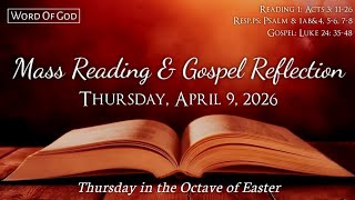 Today's Catholic Mass Readings and Gospel Reflection - Thursday, April 9, 2026