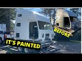 Painting a Salvaged Cab for 2018 Volvo VNL Semi Truck Part 3