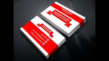 Red Color Business Card Design in Photoshop