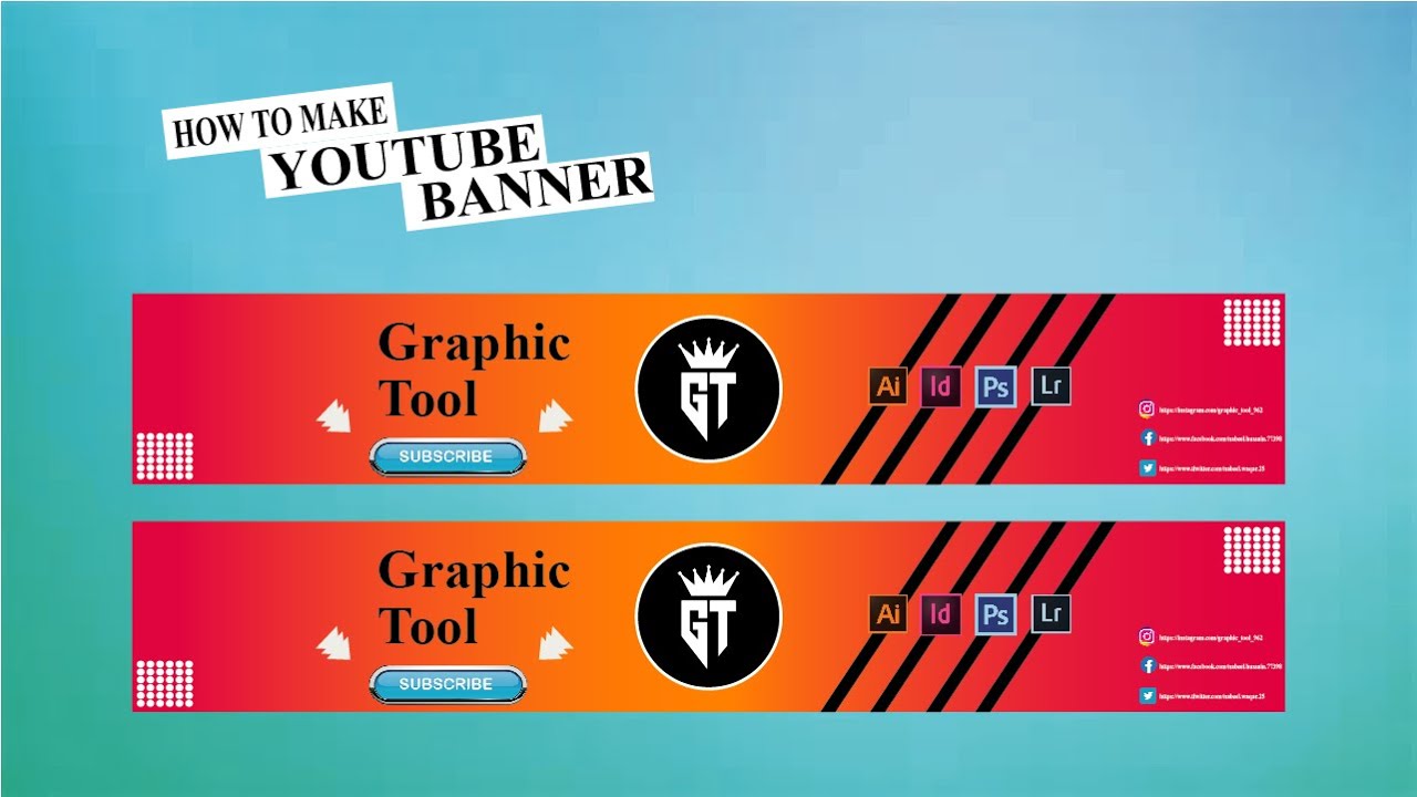 How To Make a Youtube Banner And Channel Art Illustrator Tutorial - YouTube