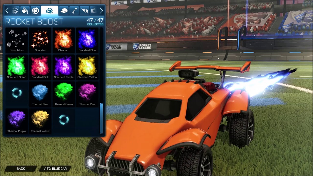 All painted power-shot boost in rocket league full set all colors. 