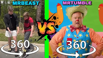 360 VR One Two Buckle My Shoe MrBeast Vs MrTumble | Side by Side Comparison