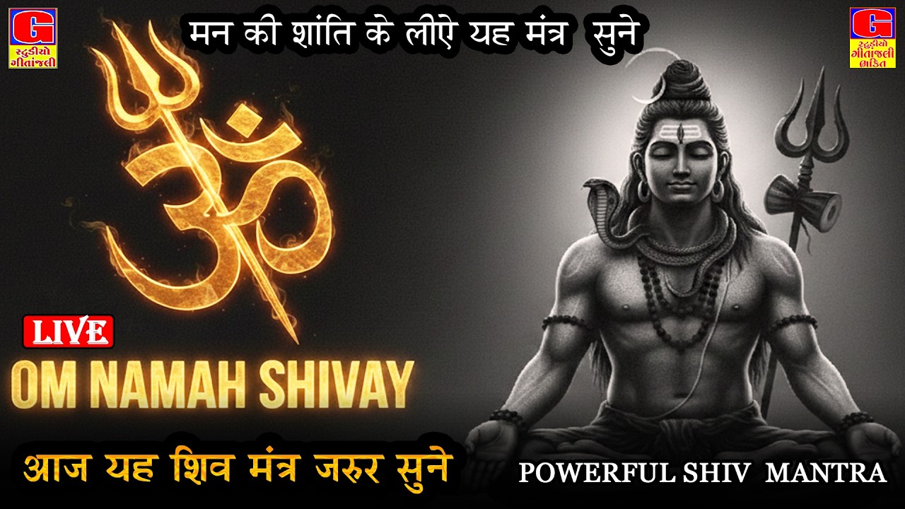 LIVE: ॐ नमः शिवाय धुन | Om Namah Shivaya ShivDhun | NonStop ShivDhun | Daily Mantra