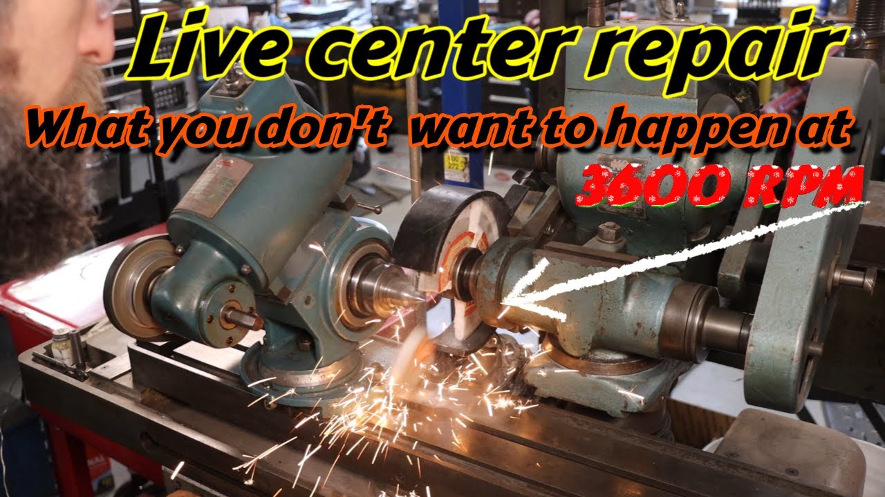 Exploding grinding wheel 😵. Repairing damaged live center. YouTube