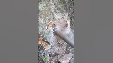 Amazing modern tool drilling rock mountain for water