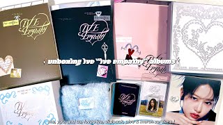 unboxing ive 'ive empathy' albums ⚝ me, you, and us, loved ive, digipack, plve   md versions !