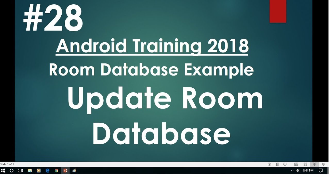 Android tutorial (2018) - 28 - Room Database- Update Database