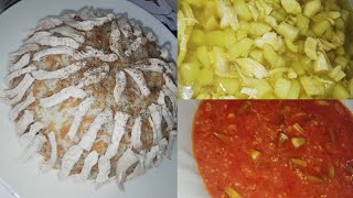 مرقة البامية || مرقة بطاطا بصدر الفروج || مع رز بشعرية