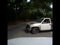 Idiot driver crashes his car