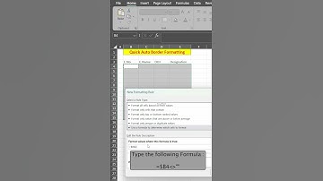 Quick Auto Border Formatting #shorts #short #tips #tricks #tipsandtricks #exceltips #exceltricks