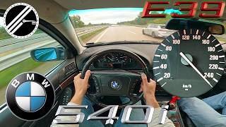 BMW 540i E39 | 286 PS | Top Speed German Autobahn No Speed Limit POV