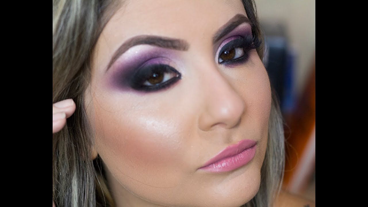 Super esfumado com tons de roxo   Paleta de sombras Dailus ♥ Por Gabih Machado