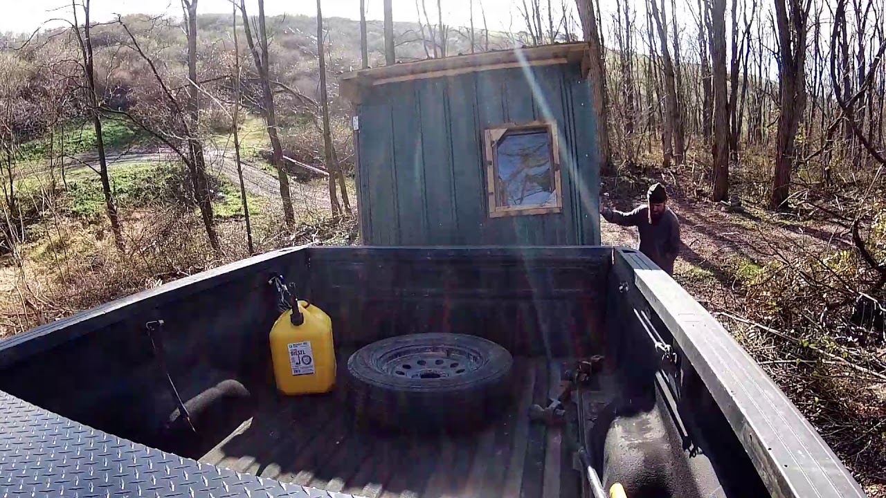 harbor freight trailer hunting blind hauling and setup YouTube