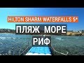 Шарм Эль Шейх пляж Hilton Sharm Waterfalls Resort 5* обзор отеля Хилтон в Египте. Красное море