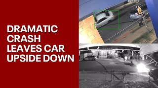 Dramatic car flip leaves Phoenix woman without a car