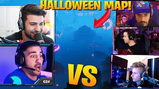 Sypher & Nick VS Lupo, Symfuhny, Ceez in Halloween Creative Map! (Fortnite Battle Royale)