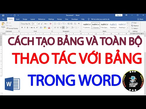 Cách tạo bảng trong word | các thao tác với bảng trong word