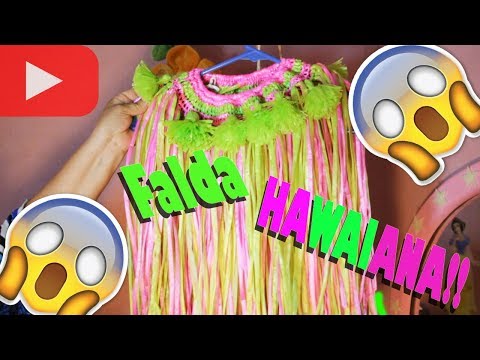 Como hacer una falda hawaiana  (FACIL & BARATO)