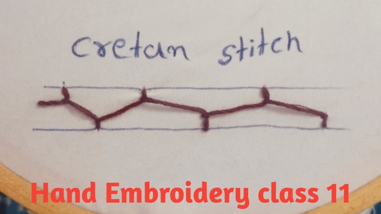 Cretan Stitch | hand embroidery | embroidery | - YouTube