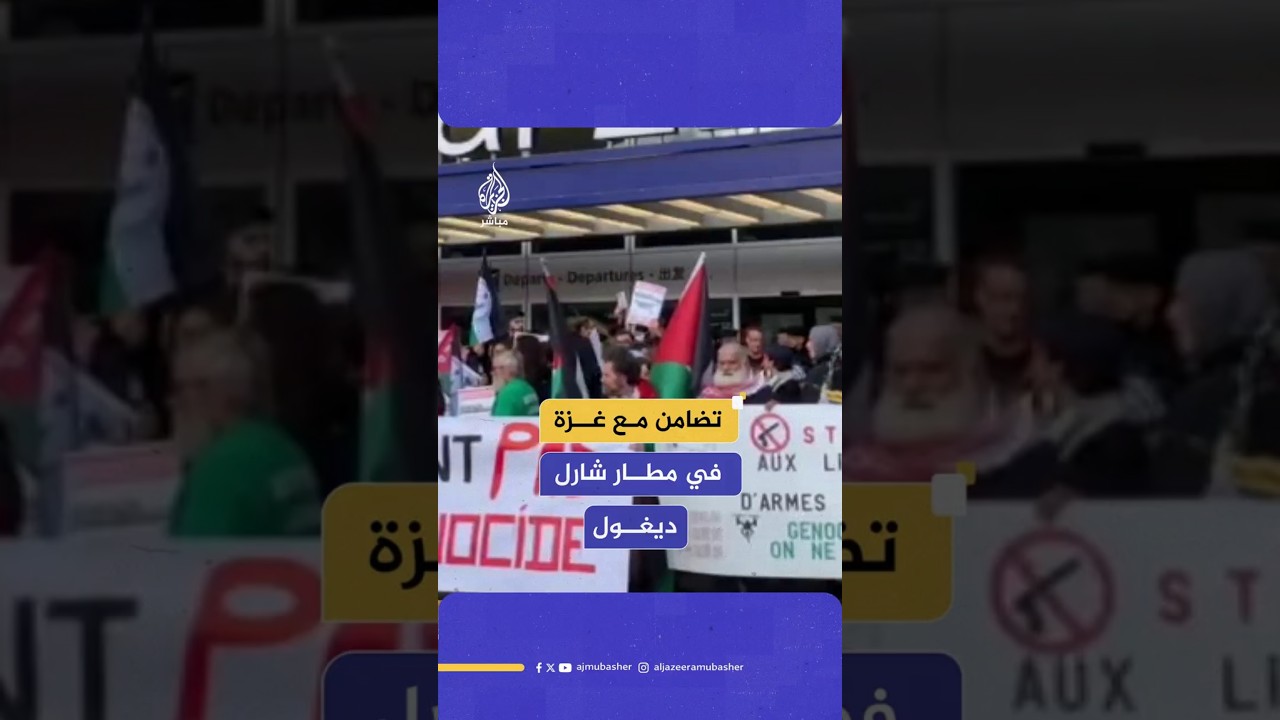 تضامن مع غزة في مطار شارل ديغول