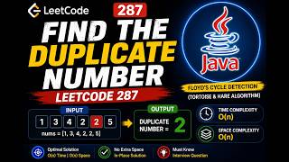 LeetCode 287 | Find the Duplicate Number | Java Solution  | O(n) Time & O(n) Space