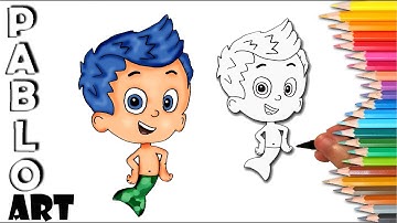 How to Draw Gil Bubble Guppies | Learn to Draw  step by step