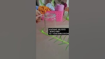 Macrame Jar cover #macrame #macrametutorial