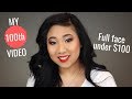 My 100th Video | Full Face of Drugstore Makeup UNDER $100