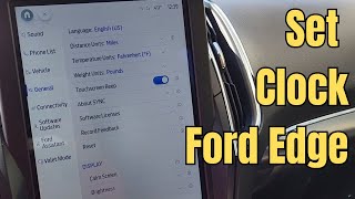 DIY: How to set the clock in a 2023 Ford Edge