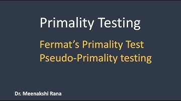 Primality Testing |Part-1| Fermat