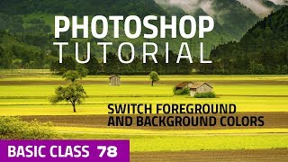 Switch Foreground and Background colors in Adobe Photoshop