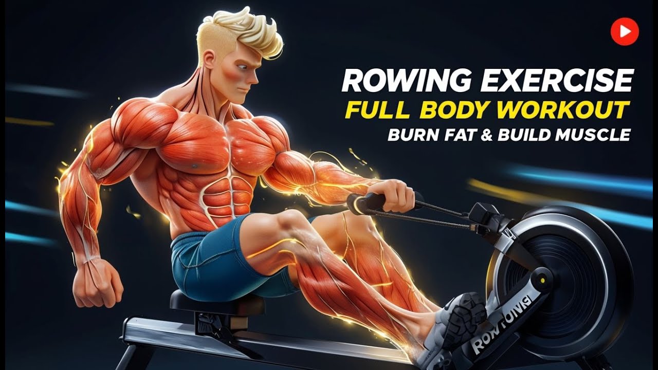 Rowing Exercise for Full Body Workout | Burn Fat & Build Muscle at Home ...