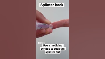 Remove a splinter with a kids medicine syringe. #splinter #firstaid  #shorts