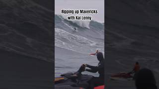 Ripping Up Mavericks w/ Kai Lenny to “Out Of Time”🏄⚔️ #surfing #staind #kailenny #mavericks