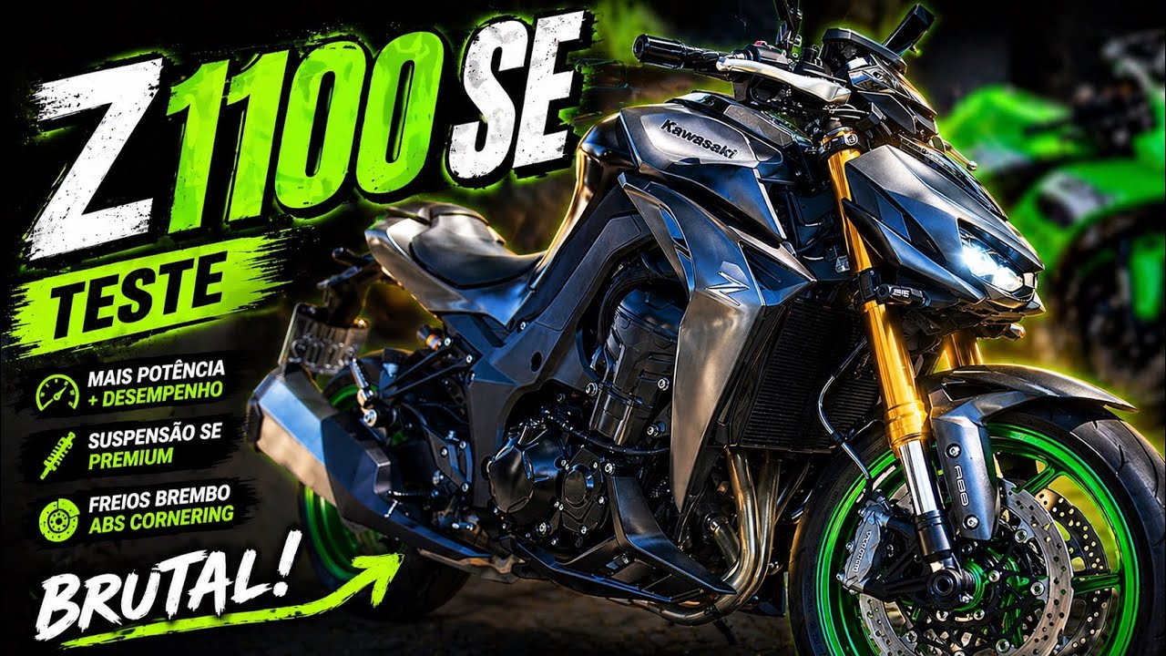 NOVA KAWASAKI Z 1100 SE 2026 - O PREDADOR FICOU MAIS TECNOLÓGICO E