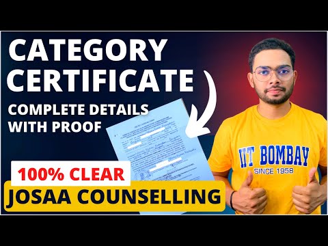 My Category Certificate For JOSAA Counselling| how to Make Category Certificate for JOSAA 2023