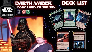 Unleashing the Dark Side: Star Wars Unlimited Darth Vader Deck List Revealed #starwars