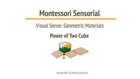 Montessori Sensorial 03-11 Power of Two Cube - A