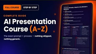 Art of Creating Presentation Using any AI Full Course 