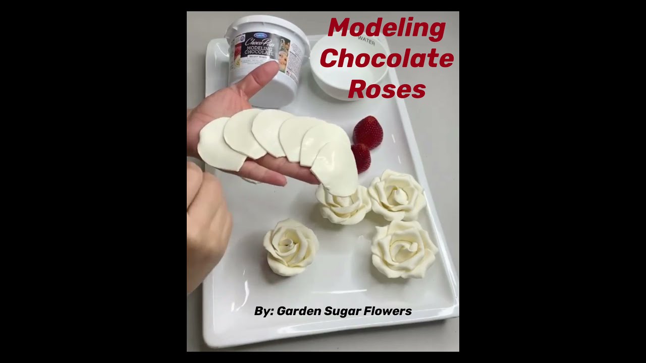 How to make MODELING CHOCOLATE ROSES 