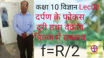 फोकस दूरी(f) तथा वक्रता त्रिज्या(R)में सम्बन्ध ,f=R/2 || Sciencesolution||Shukla Sir