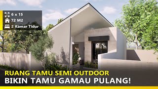 Desain Rumah Dengan Ruang Tamu Ala Cafe!