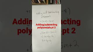Adding/subtracting polynomials pt 2