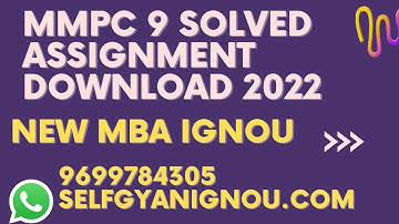 mmpc 09 solved assignment new mba pdf.