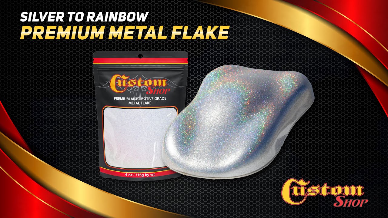 1/4 Pound Premium Silver Rainbow Holographic MetalFlake – .015” Paint Additive