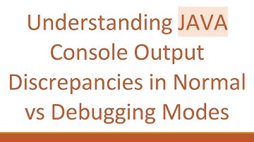 Understanding JAVA Console Output Discrepancies in Normal vs Debugging Modes