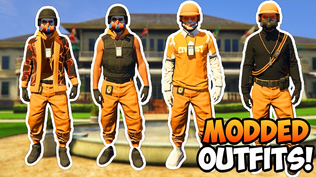 GTA 5 ONLINE How To Get Multiple Orange Joggers Modded Outfits No Transfer Glitch! 1.72!